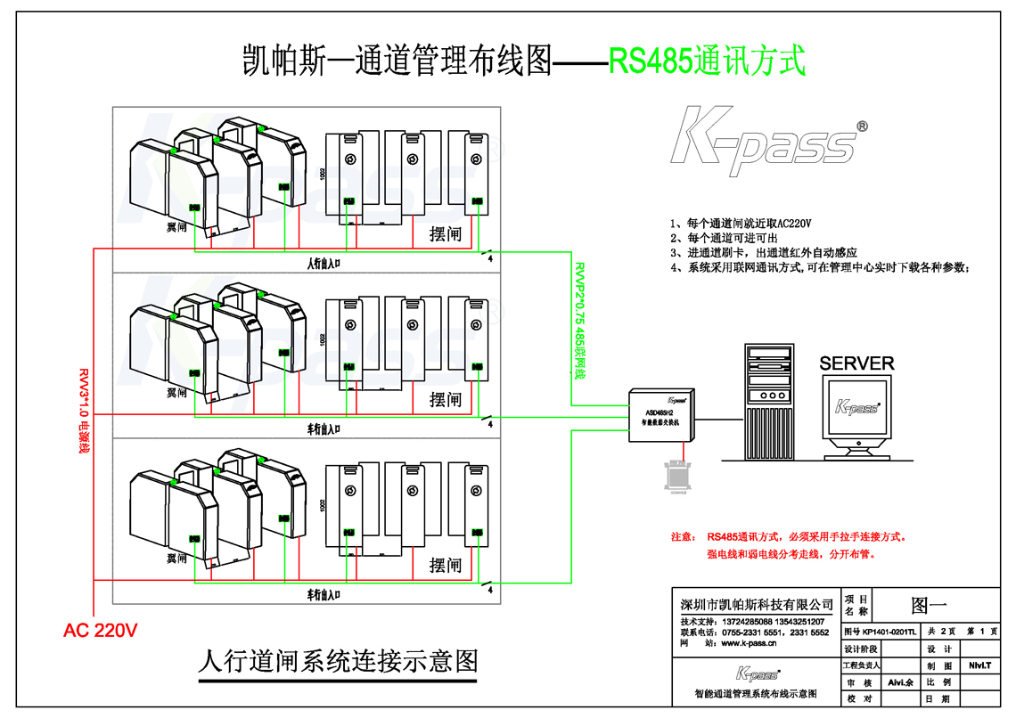 通道管理系统布线图
